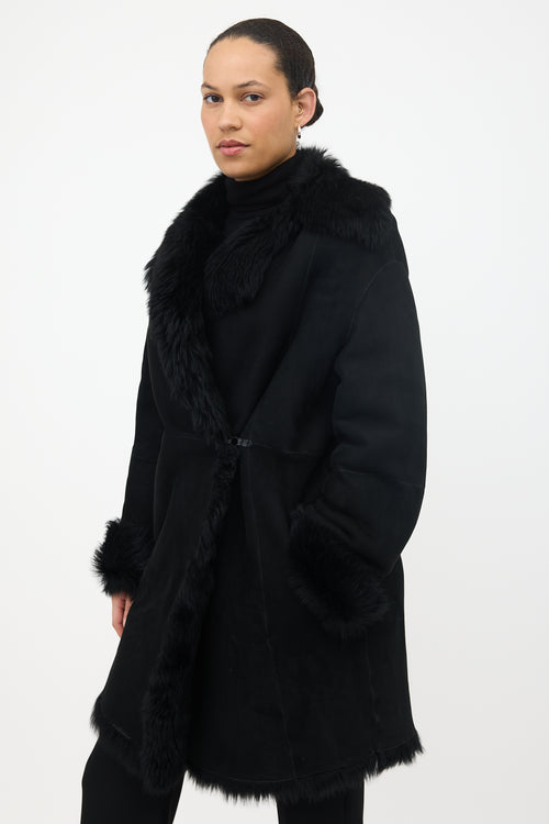 Akris Suede & Fur Coat