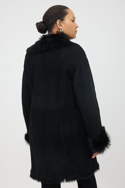 Akris Suede & Fur Coat