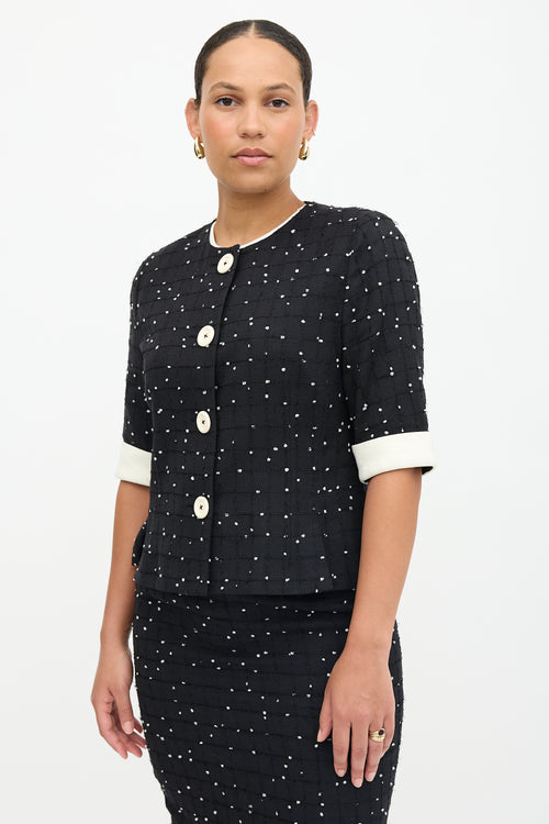 Akris Woven Tweed Skirt Suit