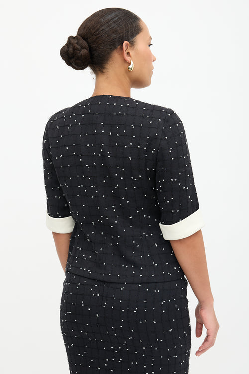 Akris Woven Tweed Skirt Suit