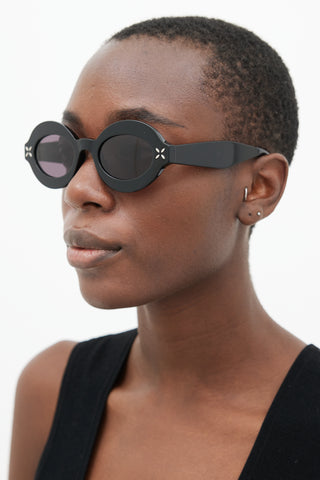 Alaïa Black AA0059S Round Sunglasses