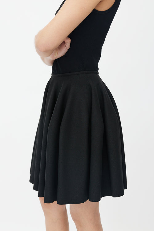 Alaïa Black Knit Shimmer Tulip Skirt