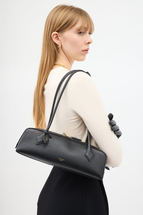 Alaïa Black Leather Medium Le Teckel Shoulder Bag