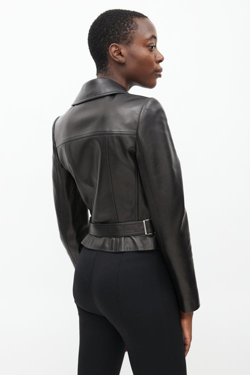 Alaïa Black Leather Rider Jacket