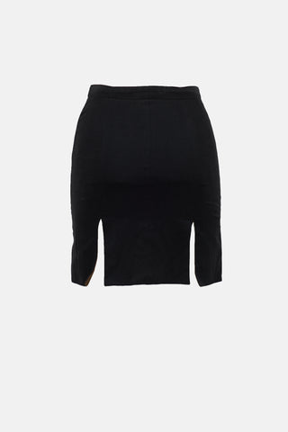 Wool Slit Skirt