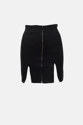 Wool Slit Skirt