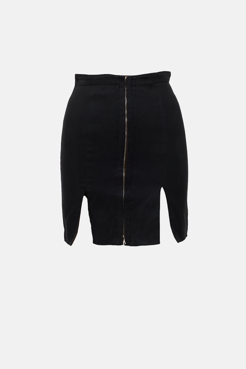 Wool Slit Skirt
