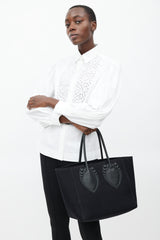 Alaïa Black Wool Felt Tote Bag
