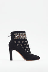 Alaïa Black & Silver Grommet Boot