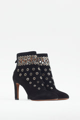 Alaïa Black & Silver Grommet Boot