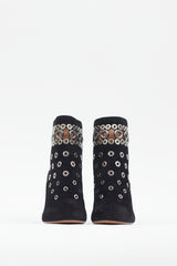 Alaïa Black & Silver Grommet Boot