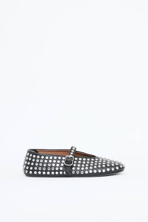 Alaïa Crystal Mary Jane Flat