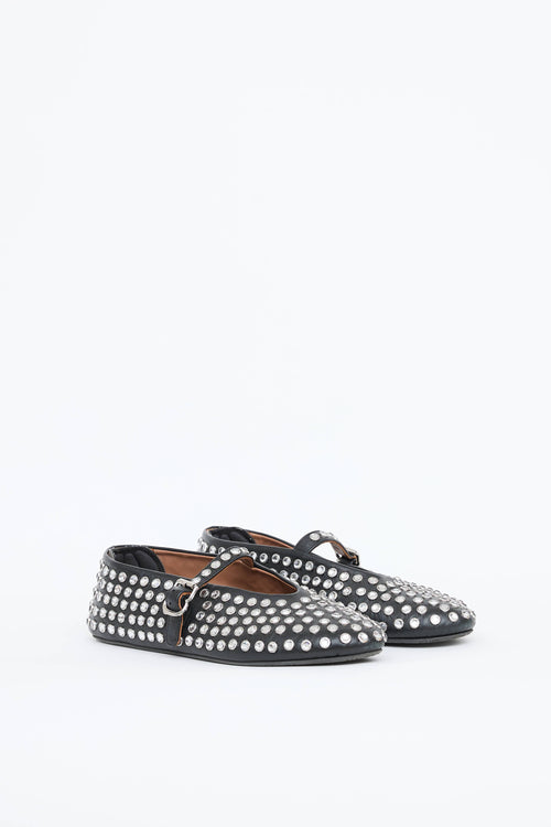 Alaïa Crystal Mary Jane Flat