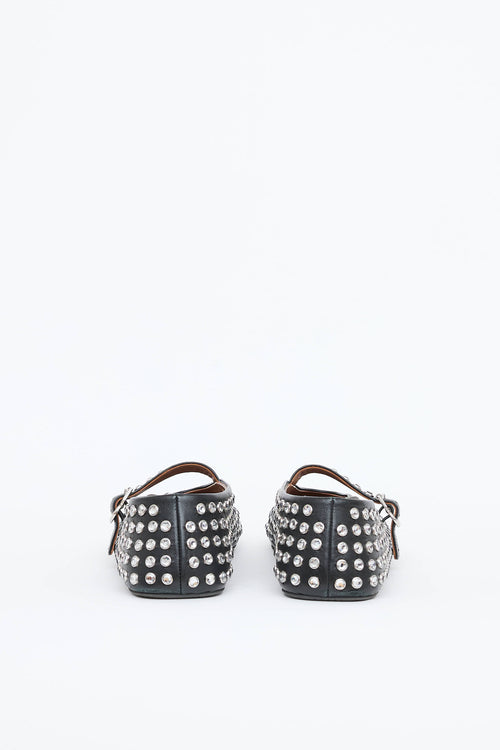 Alaïa Crystal Mary Jane Flat