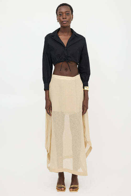 Alaïa Cropped Drawstring Shirt
