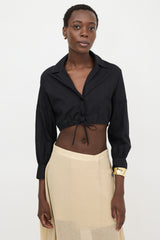 Alaïa Cropped Drawstring Shirt