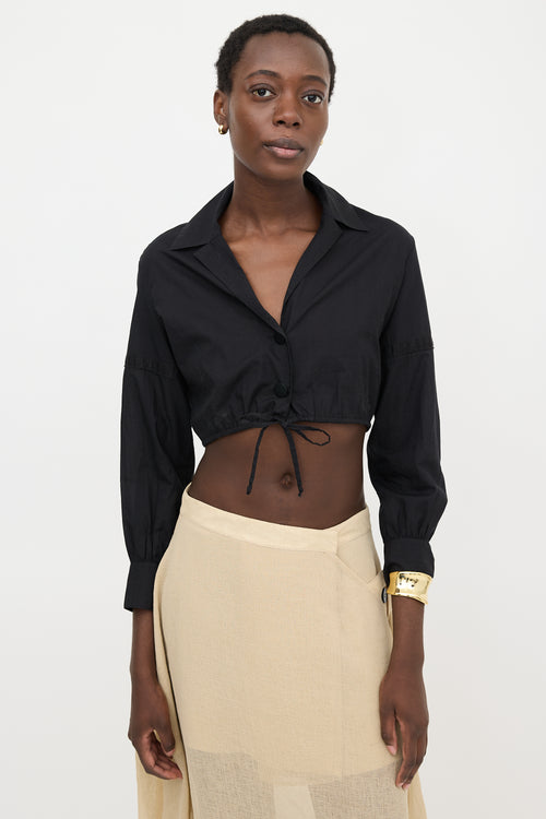 Alaïa Cropped Drawstring Shirt
