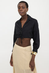 Alaïa Cropped Drawstring Shirt