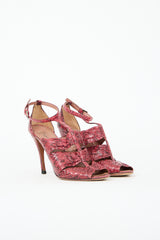 Alaïa Exotic Leather T-Strap Heel