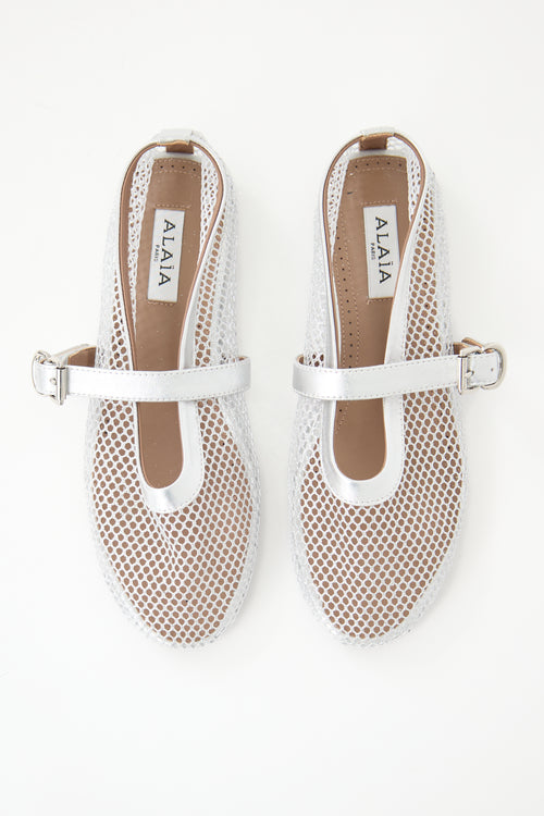 Alaïa Fishnet Ballet Flat