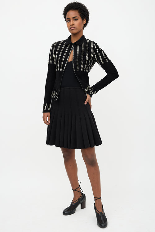 Alaïa Pleated Knit Skirt