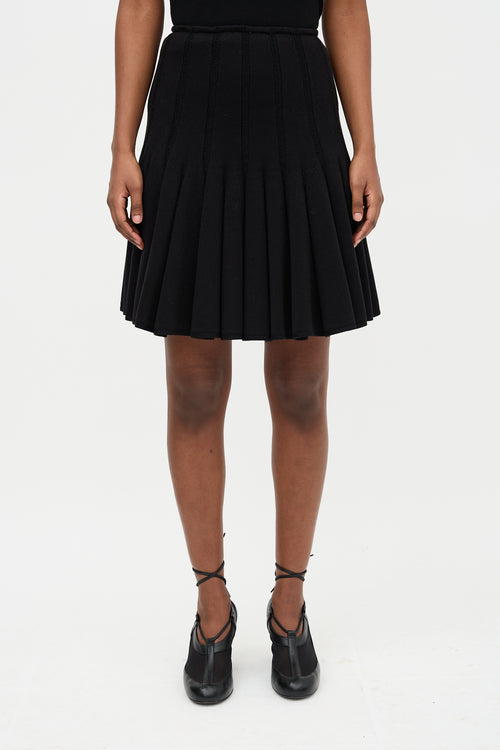 Alaïa Pleated Knit Skirt