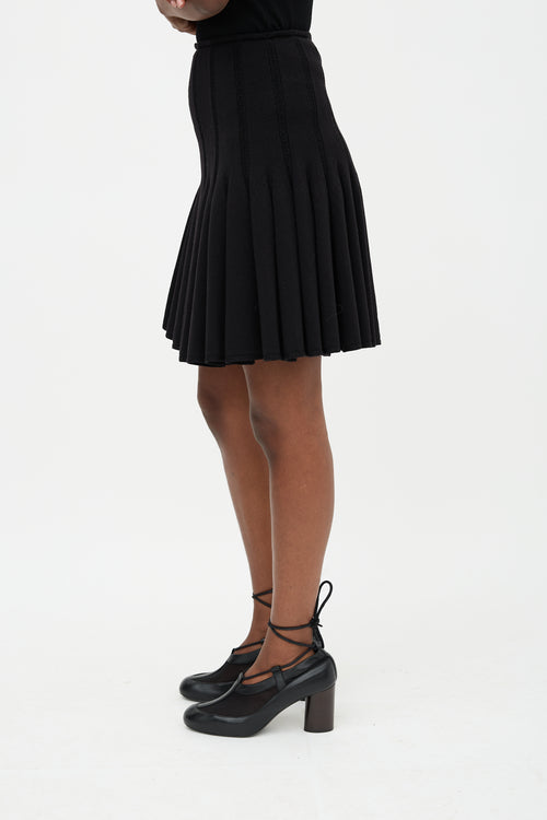 Alaïa Pleated Knit Skirt