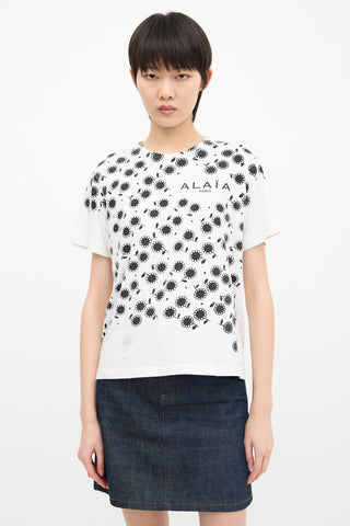 Alaïa Floral Logo T-Shirt