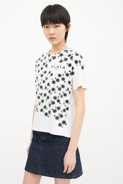 Alaïa Floral Logo T-Shirt