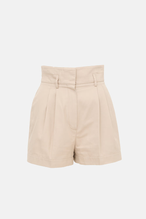 Alaïa Gabardine Pleated Shorts
