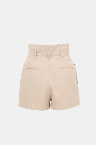 Alaïa Gabardine Pleated Shorts