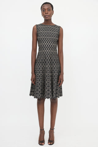 Alaïa Jacquard Knit Midi Dress