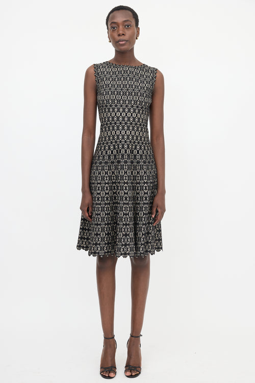 Alaïa Jacquard Knit Midi Dress