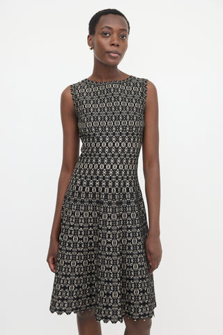 Alaïa Jacquard Knit Midi Dress