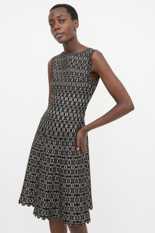 Alaïa Jacquard Knit Midi Dress