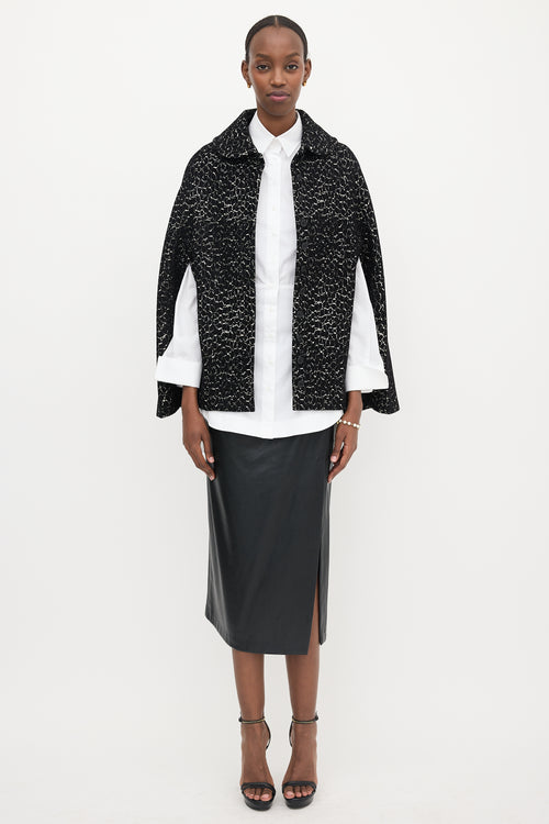 Alaïa Jacquard Cape Jacket