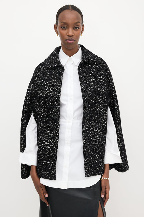 Alaïa Jacquard Cape Jacket
