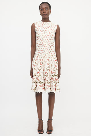 Alaïa Jersey Jacquard Midi Dress
