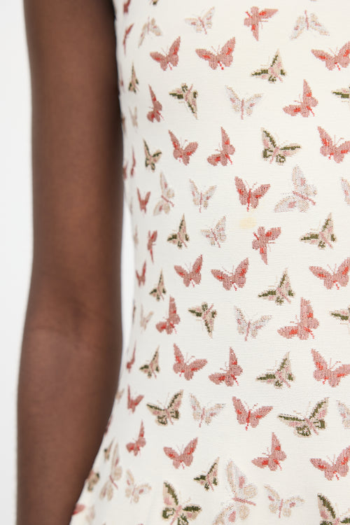 Alaïa Jersey Jacquard Midi Dress