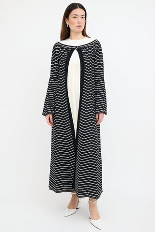 Alaïa Knit Eyelet Duster Cardigan