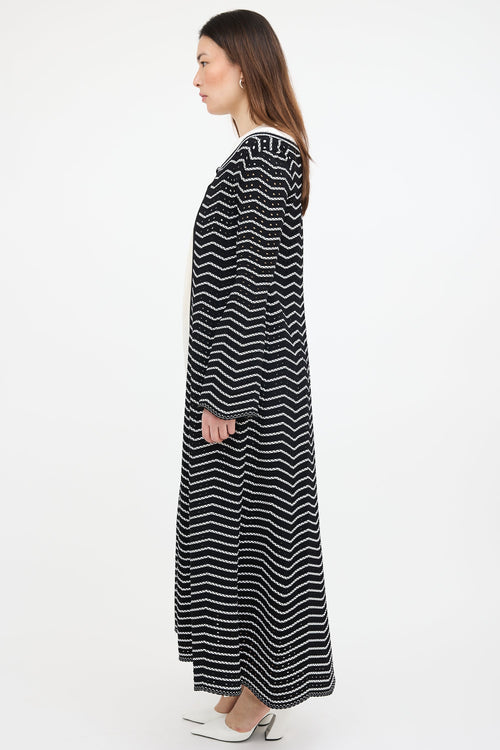 Alaïa Knit Eyelet Duster Cardigan