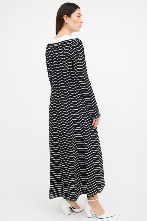 Alaïa Knit Eyelet Duster Cardigan