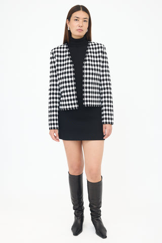 Alaïa Knit Houndstooth Jacket