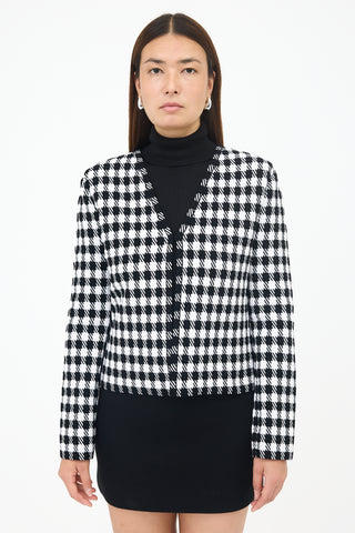 Alaïa Knit Houndstooth Jacket