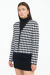 Alaïa Knit Houndstooth Jacket