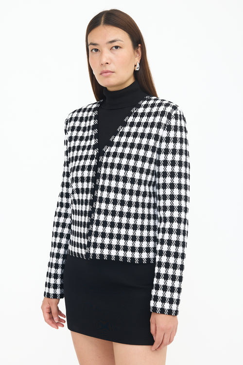 Alaïa Knit Houndstooth Jacket