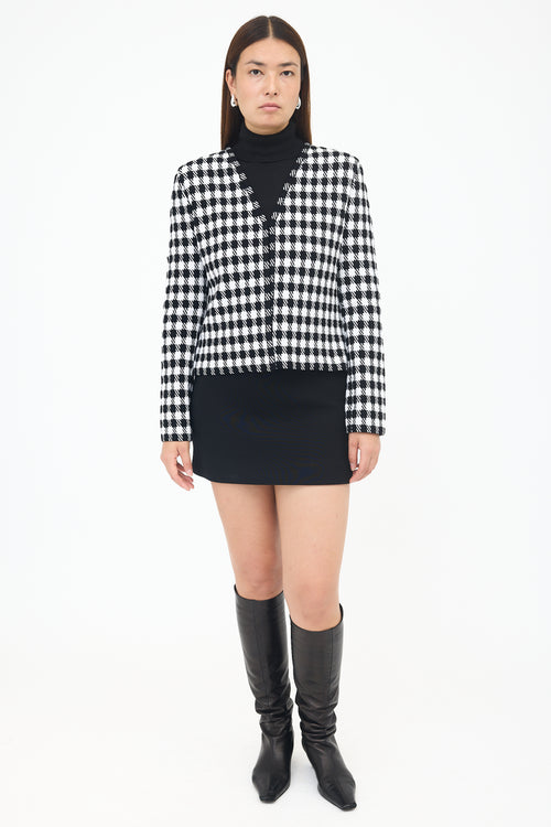 Alaïa Knit Houndstooth Jacket