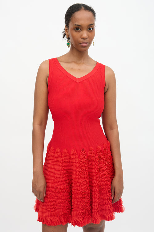 Alaïa Knit Ruffle Dress