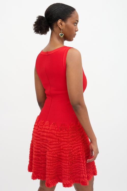 Alaïa Knit Ruffle Dress