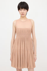 Alaïa Knit Smocked Mini Dress